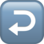 Download Right Arrow Curving Left emoji, Apple style