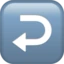 Right Arrow Curving Left emoji, Apple design