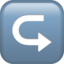Download Left Arrow Curving Right emoji, Apple style
