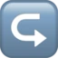 Left Arrow Curving Right emoji, Apple design