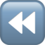 Fast Reverse Button emoji, Apple design