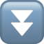 Fast Down Button emoji, Apple design