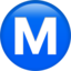 Download Circled M emoji, Apple style
