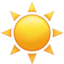 Sun emoji on iPhone