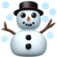 Snowman emoji on iPhone