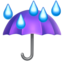 Umbrella with Rain Drops emoji PNG