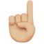 Index Pointing Up, Medium-light skin tone