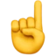 Index Pointing Up emoji on iPhone