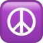 Peace Symbol emoji on iPhone