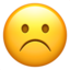 Frowning Face emoji, Apple design