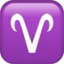 Aries emoji on iPhone