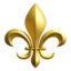Fleur-de-lis emoji on iPhone