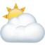 Sun Behind Cloud emoji, Apple design