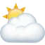 Sun Behind Cloud emoji on iPhone