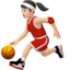 Woman Bouncing Ball, Light skin tone