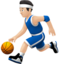 Man Bouncing Ball, Light skin tone