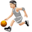 Person Bouncing Ball, Light skin tone