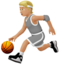 Person Bouncing Ball, Medium-light skin tone