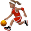 Woman Bouncing Ball, Medium skin tone