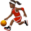 Woman Bouncing Ball, Medium-dark skin tone