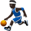 Man Bouncing Ball, Dark skin tone
