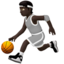 Person Bouncing Ball, Dark skin tone