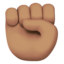 Raised Fist, Medium skin tone