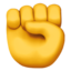 Raised Fist emoji, Apple design