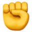 Raised Fist emoji on iPhone