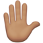 Raised Hand, Medium skin tone