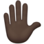 Raised Hand, Dark skin tone