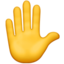 Raised Hand emoji, Apple design
