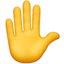 Raised Hand emoji on iPhone