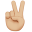 Victory Hand, Medium-light skin tone