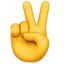 Victory Hand emoji on iPhone