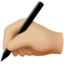 Writing Hand, Medium-light skin tone