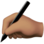 Writing Hand, Medium skin tone