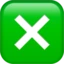 Cross Mark Button emoji on iPhone