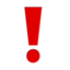 Red Exclamation Mark emoji on iPhone