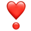 Heart Exclamation emoji, Apple design