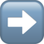 Download Right Arrow emoji, Apple style