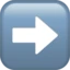 Right Arrow emoji, Apple design