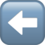 Download Left Arrow emoji, Apple style