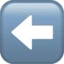 Left Arrow emoji, Apple design