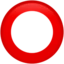 Hollow Red Circle emoji on iPhone