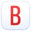 B Button (blood Type) emoji, Facebook design
