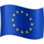 Flag: European Union emoji, Facebook design