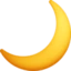 Crescent Moon emoji, Facebook design