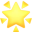 Glowing Star emoji, Facebook design