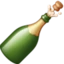 Bottle with Popping Cork emoji, Facebook design